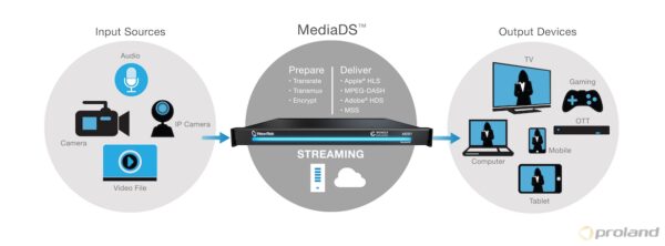 MediaDS MDS1 Сервер для вещания в Интернет, 4 SDI входа, 4 IP выхода. — изображение 2