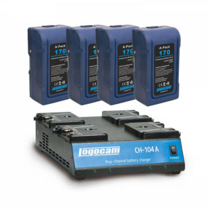 A-Kit 640 комплект : аккумуляторы A-Pack 160 - 4 шт и зарядное устройство CH-104A со встроенным источником питания.