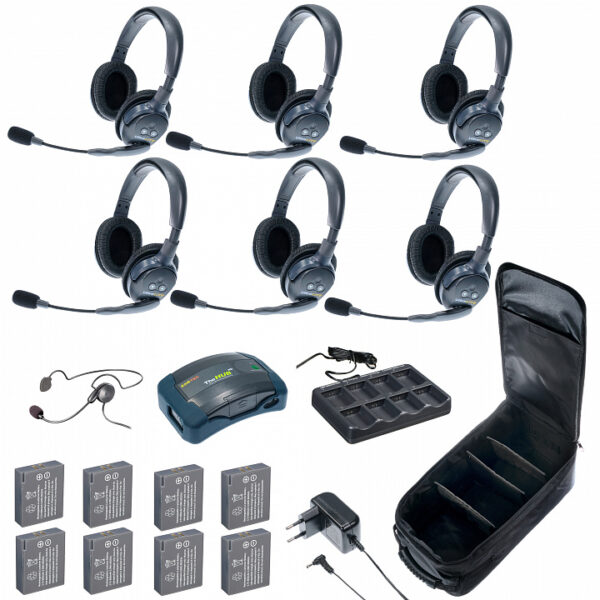 HUB 7-DCYB UltraLITE & HUB 7 абонентов с гарнитурами 6 Double 1 Cyber Headset, батареи и кейс в комплекте