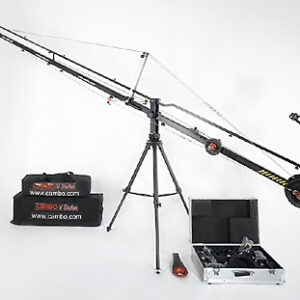 V-40 EPTA 800 Kit  Комплект, состоящий из операторского крана V-40 длинной 8 м, моторизованной панорамирующей головки EPT с пультом управления  с полезной нагрузкой до 4 кг и штатива с растяжкой.