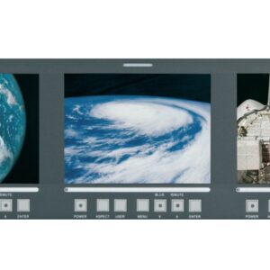 BPS 3-6H Сборка из трех мониторов размером 5,7", разрешение 640x480, соотношение сторон 4:3, поддерживаемые форматы 16:9/4:3, яркость 220 кд/кв.м, контрастность 300:1, углы обзора  140/130 град. Входы на каждый монитор: автоопределение композит/HD-SDI/SD-SDI - 2 шт, аудио - 4 шт. Выход для гарнитуры. Функциональные возможности: Vector Scope, Audio meter (8 каналов), Wave Form, Time Code, UMD строка, TALLY, Маркеры экрана, RS485.