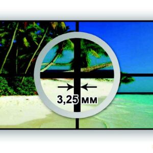 MT-46H LCD панель, ширина рамки 3,25 мм, диагональ матрицы  46", разрешение 1366×768, яркость - 450 кд/м2, контрастность 3000:1, углы обзора 178° /178°. Входные интерфейсы: VGA, DVI, HDMI, Composite, S-Video; Внешний контроль: RS232C (вход / выход), RJ45. Функция  PIP / PBP, Программное обеспечение по управлению видеостеной в комплекте.