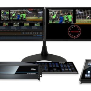 3PLAY 3P1 HD/SD 6-канальная система замедленных повторов. При помощи технологии IsoCorder осуществляется синхронизированная запись с 4 камер вплоть до 1080 60P и одновременное воспроизведение 2-х каналов. Полная поддержка перехода на IP продакшн через NDI. В комплекте с панелью управления.