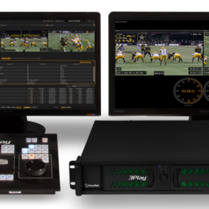 3Play425FullP   6-каналов  : 4 входа  и 2 выхода. Система для повтора и замедленного воспроизведения, HD & SD in/out, 1080p, 1080i, 720p, 480/576i, запись до  4 каналов, поддержка LTC Time code t, высокое качество замедленных повторов с новой технологией стоп-кадра, multi-view,возможность мультиформатного  экспорта , в поставку входит  консоль управления  с  T-bar для управления скоростью воспроизведения. Корпус 19" Rack 2U - мультистандартный  PAL-NTSC. Поставляется в комплекте с внешним контроллером для "ручного" управления.