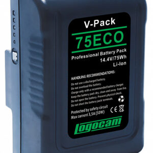 V-Pack 75 ECO литий-ионная аккумуляторная батарея с номинальным напряжением 14,4В и емкостью 75Вт*Ч c креплением V-lock, разъем 2-пин АВ