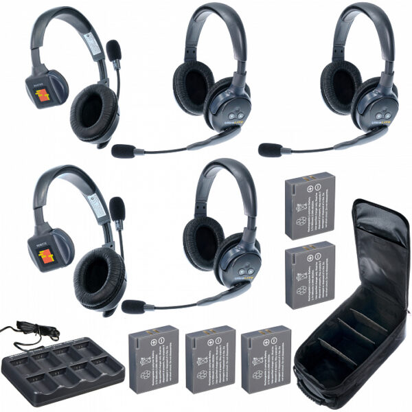 UltraLITE 5-23 UltraLITE 5 абонентов с гарнитурами 2 Single 3 Double Headsets, батареи, зарядное устройство и сумка в комплекте