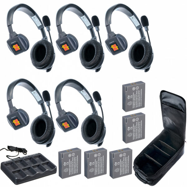 UltraLITE 5-S UltraLITE UltraLITE 5 абонента с гарнитурами 5 Single Headsets, батареи, зарядное устройство и сумка в комплекте