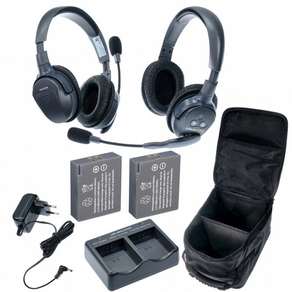 UltraLITE 2-D UltraLITE 2 абонента с гарнитурами 2 Double Headsets, батареи, зарядное устройство и сумка в комплекте