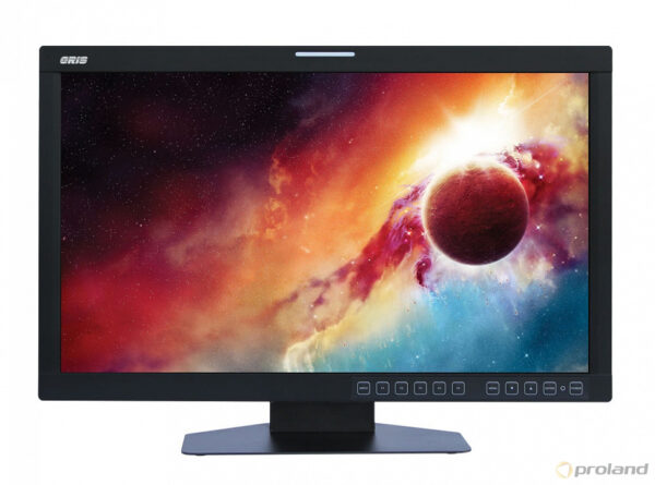 IPS-23HP-L3G Монитор 23", металлический корпус, тип матрицы - IPS, разрешение матрицы 1920х1080, яркость 250 кд/кв.м, контрастность 1000:1, углы обзора  178/178 град. Видеовходы: 3G/HD/SD-SDI (X2), CVBS (X2), S-Video, YPbPr, HDMI (DVI-D) Видеовыходы:   3G/HD/SD-SDI (X2), CVBS (X2), S-Video, YPbPr аудио - 2шт. Встроенный динамик, выход для гарнитуры. Функциональные возможности: Vector Scope, Audio meter (16 каналов), Wave Form, Time Code, CC, UMD строка, TALLY, H/V Delay, Маркеры экрана, RS485, GPI.  Внешний источник питания с разъемом Power Jack.