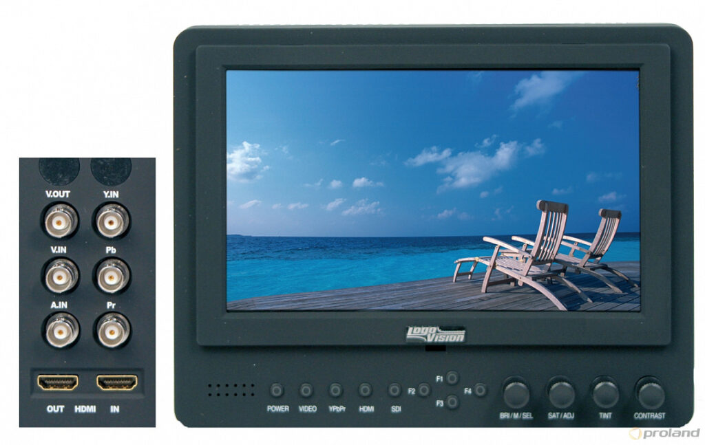 FM-07 WMPF-V Портативный LCD монитор. Диагональ матрицы  7" (16:9), разрешение 1024х600