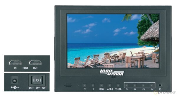 FM-07 HDMI ENG (S) Портативный LCD монитор. Диагональ матрицы  7" (16:9), разрешение 1024х600