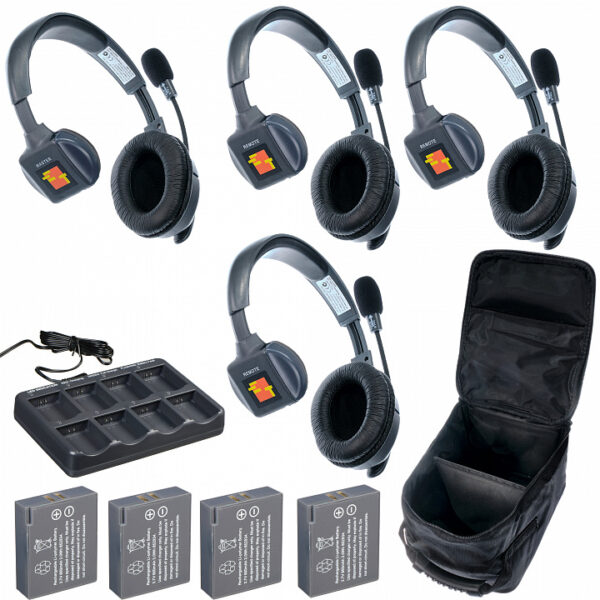 UltraLITE 4-S UltraLITE 4 абонента с гарнитурами 4 Single Headsets, батареи, зарядное устройство и сумка в комплекте