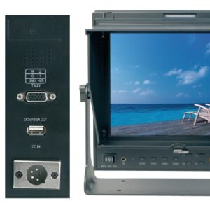 Портативный LCD монитор. Диагональ матрицы9,7"(4:3), разрешение 1024х768, яркость - 420 кд/м2, контрастность 900:1, углы обзора 178° /178°. Видеовходы: 2x HDMI, Component (BNC), Composite (BNC); Видеовыходы: HDMI, Component (BNC), Composite (BNC) Аудиовходы: 2 х (BNC),  встроеный динамик. Питание от аккумуляторов с креплением V-lock.  Пластиковый корпус, DSLR режим, маркеры экрана. Функции для настройки изображения: peaking; false Color;  exposure (зебра); brightness Histogram (гистограмма яркости); check Field (красный, зеленый, синий и монохром); PIP (картинка в картинке); freeze («заморозка» изображения); H/V Delay; 8x Zoom (увеличение), Tally - 3 цвета, USB выход (5 Вольт) для подзарядки. Солнцезащитная бленда.