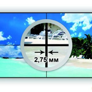 MU-46H LCD панель, сверхузкая рамка 2,75 мм, диагональ матрицы  46", разрешение 1920х1080, яркость - 450 кд/м2, контрастность 3500:1, углы обзора 178° /178°. Входные интерфейсы: VGA, DVI, HDMI, Composite, S-Video; Внешний контроль: RS232C (вход / выход), RJ45. Функция  PIP / PBP, Программное обеспечение по управлению видеостеной в комплекте.