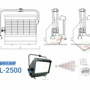Logocam BL-2500 светильник галогенный с ассиметричным отражателем 2500Вт