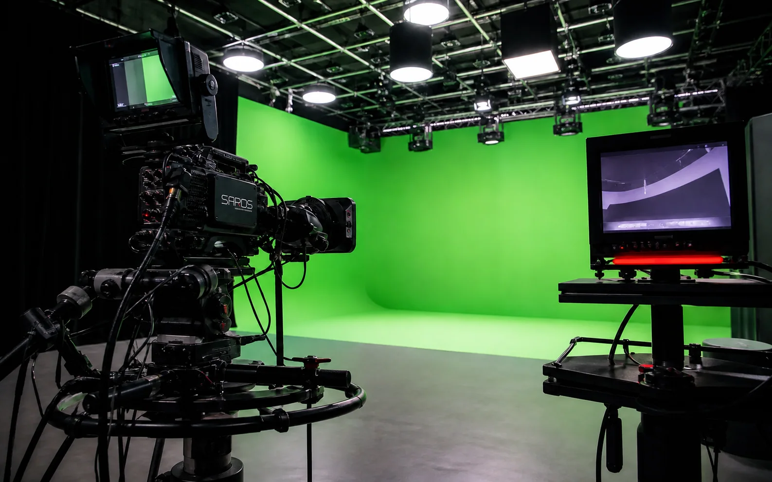 ТВ студии Chromakey-зона и виртуальное производство в телевизионной студии SAROS
